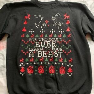 Disney Beauty and the Beast Christmas theme Sweater